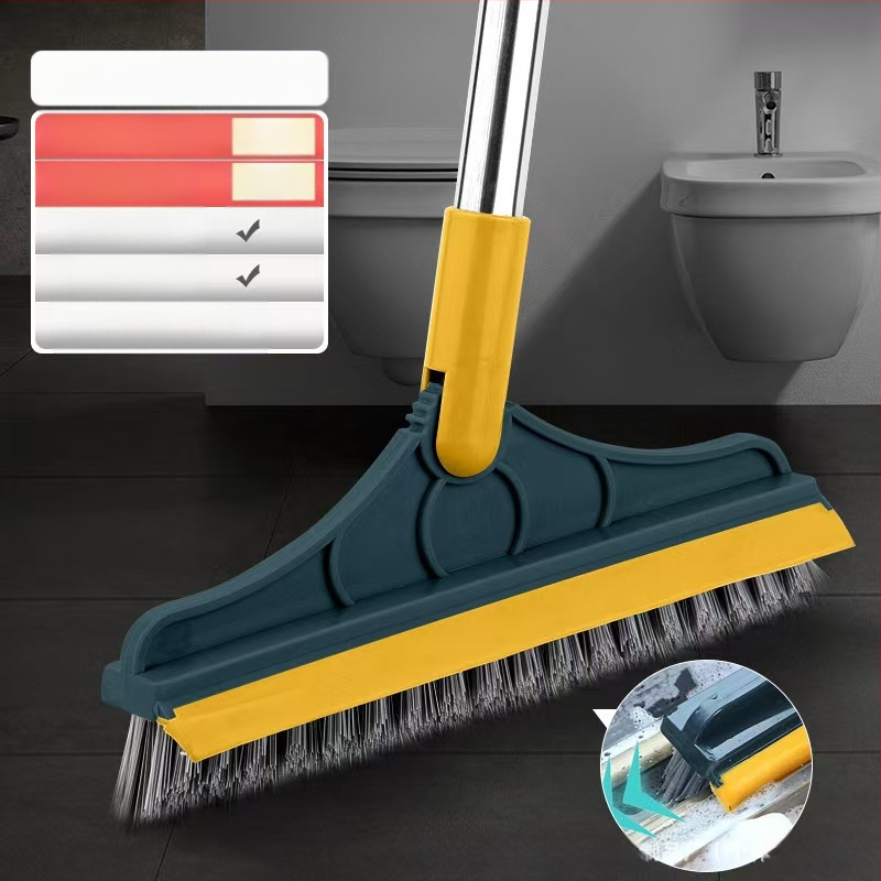 Kupaonska podna četka s trokutastom glavom, dugačak držač, tvrda vlakna, okretna glava, 270 g