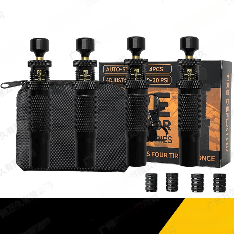 Automatinis padangos oro išleidimo vožtuvas – nešiojamas, greitas slėgio mažinimas, tinkamas visureigiams ir dykumoms, PSI rodmenys