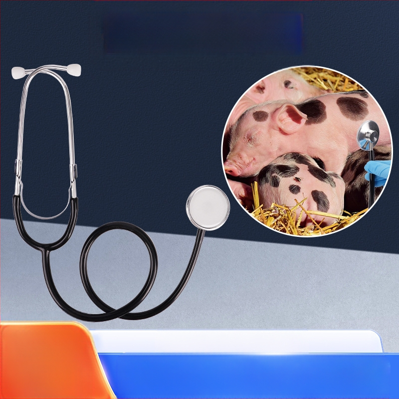 Stetoscop cu capete duble pentru animale de reproducere – echipament pentru creșterea animalelor; porci, vaci și oi; industrie zootehnică; garanție de calitate.