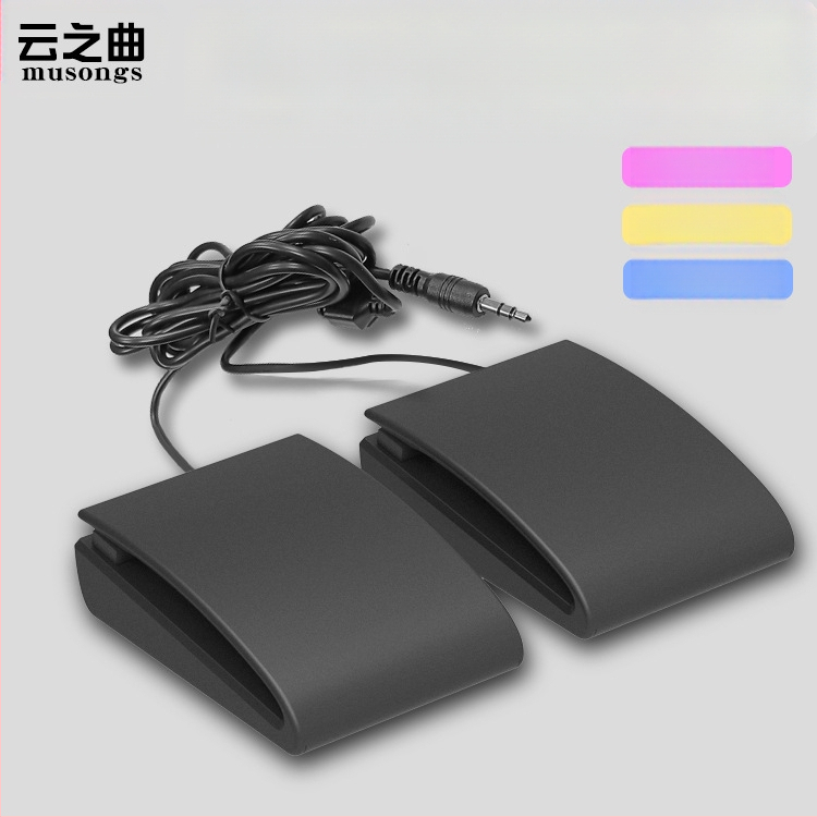 Dvostruki bubnjarski pedal za elektronički bubnjarski set, model J-04, ABS materijal, 3,5 mm sučelje, 50 000 ciklusa