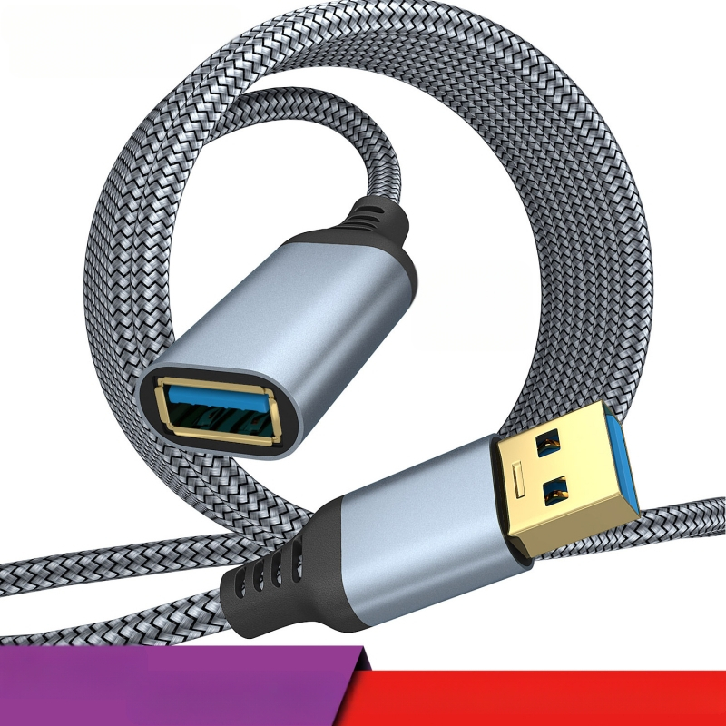 Predlžovací kábel USB 3.0 s rozhraním Mini USB, jednokonektorový konektor, predĺžený prenos dát, max. 60 W, plášť z hliníkovej zliatiny, medené jadro, nylonový opletený drôt