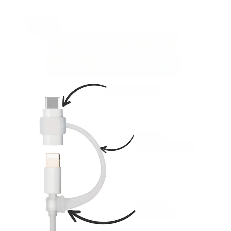 Silikónové puzdro proti strate pre Type-C konvertor s šnúrkou, model 08