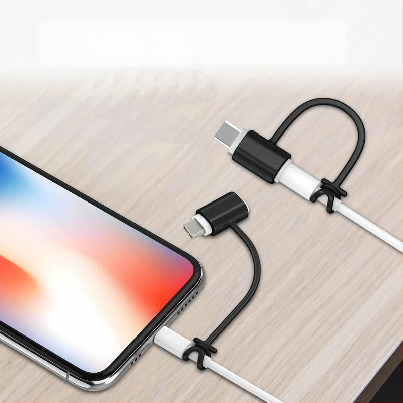 Silikónové puzdro proti strate pre Type-C konvertor s šnúrkou, model 08