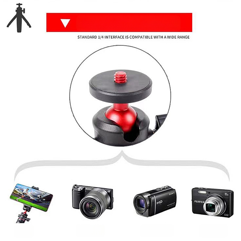 Weijiesi Wt008 Trepied de masă telescopic, aluminiu-nylon, 3 secțiuni, sarcină de până la 2 kg