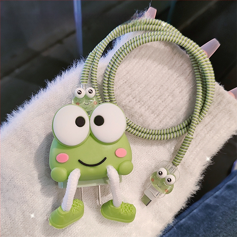 Karatūrinio dizaino duomenų kabelio apsauginis dangtelis iPhone 14, su lūžių apsauga