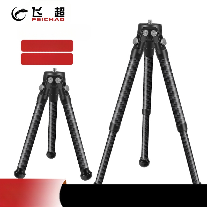 Μίνι τρίποδο από ανθρακονήματα – Φορητός αναδιπλούμενος επιτραπέζιος στήριγμα Osmo360 για ζωντανή φωτογράφηση, κατασκευή από κράμα αλουμινίου + ανθρακονημάτων, διπλής ενότητας σχεδιασμός, Φορτίο 2-5 kg, Βάρος 0.095-0.108 kg