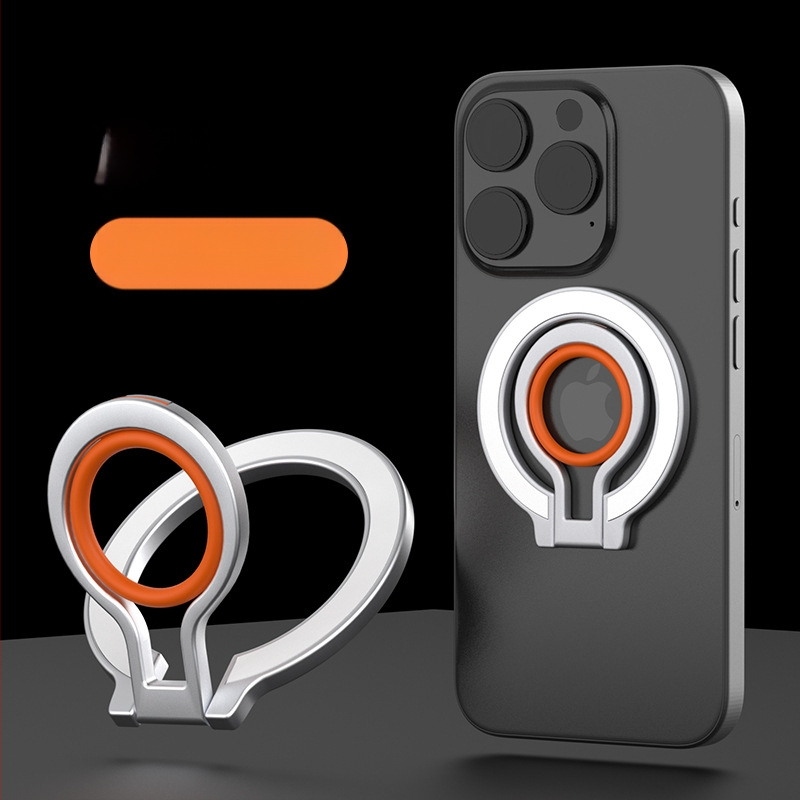 MagSafe magnetinis telefono laikiklis su piršto žiedu iš cinko lydinio – sulankstomas magnetinis stalinis laikiklis – universalus