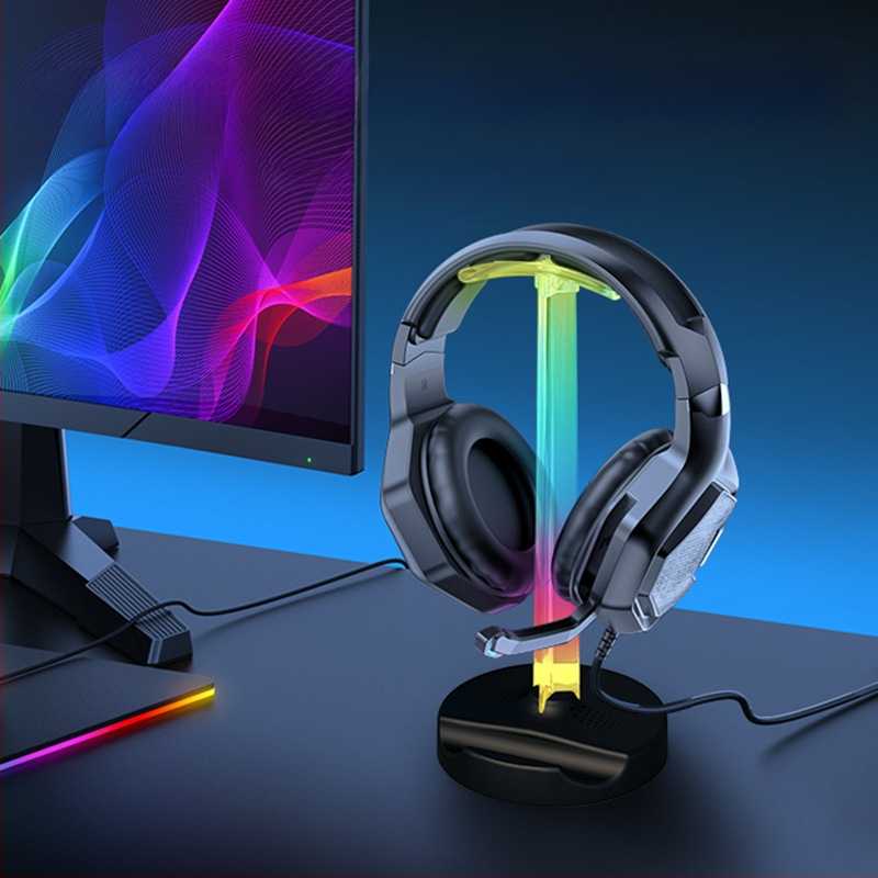 ITLYA10 Настолен държач за гейминг слушалки, пластмасова конструкция, поддръжка за персонализация, общ стил