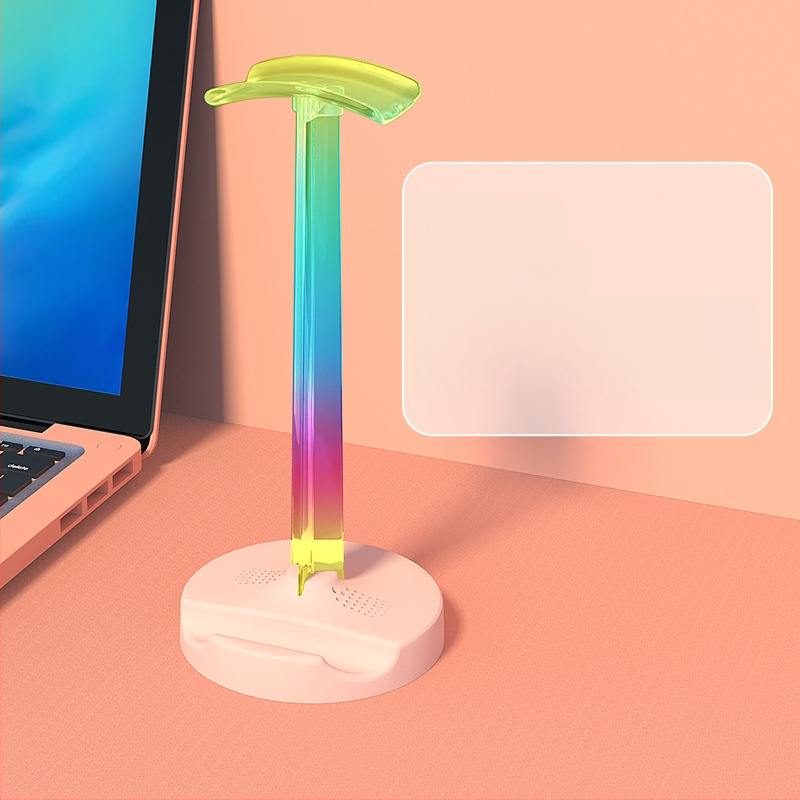 ITLYA10 Настолен държач за гейминг слушалки, пластмасова конструкция, поддръжка за персонализация, общ стил