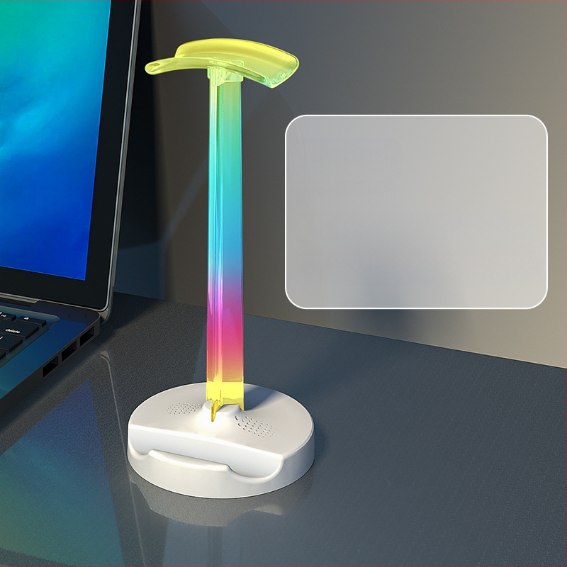 ITLYA10 Настолен държач за гейминг слушалки, пластмасова конструкция, поддръжка за персонализация, общ стил