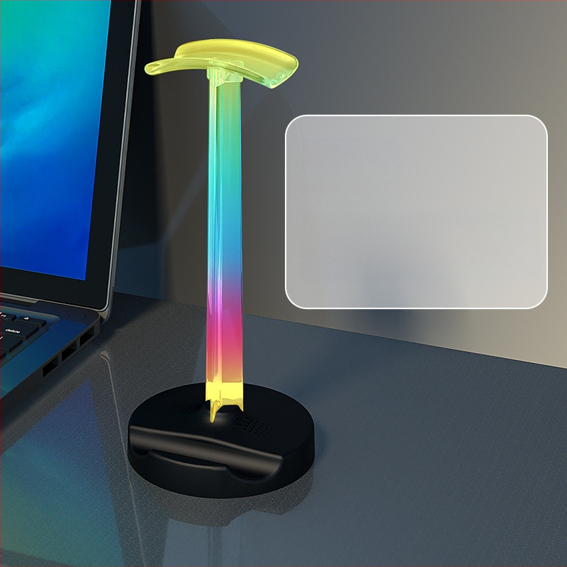 ITLYA10 Настолен държач за гейминг слушалки, пластмасова конструкция, поддръжка за персонализация, общ стил