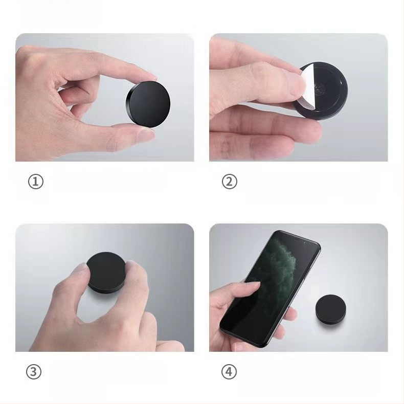 HJ Mini magnetski držač za telefon za ploču automobila — ljepilo za montažu, kompatibilan s pločom automobila, prilagodljiva obrada, nije moguće puniti