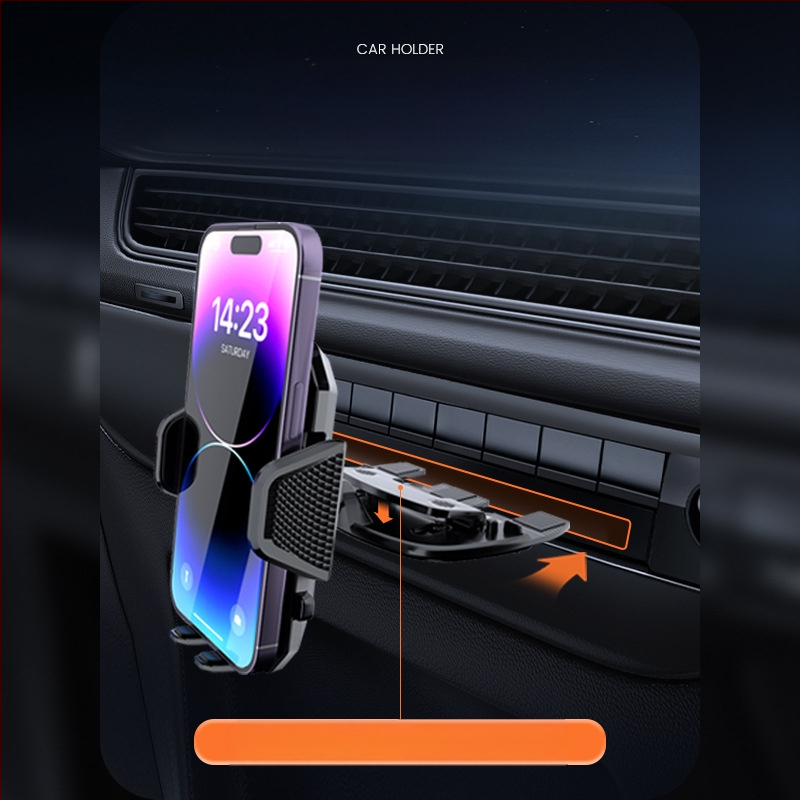 ZYhy автомобилен държач за телефон – въртящ се монтаж за CD слот, пластмасов, с възможност за персонализация