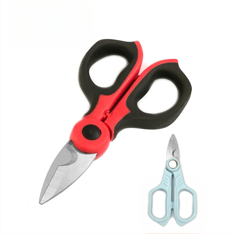 Meimeijia електрически ножици за електротехници, мултифункционални и изолирани, ножици за кабелни канали с назъбени ръбове, дебелина 0,31 см