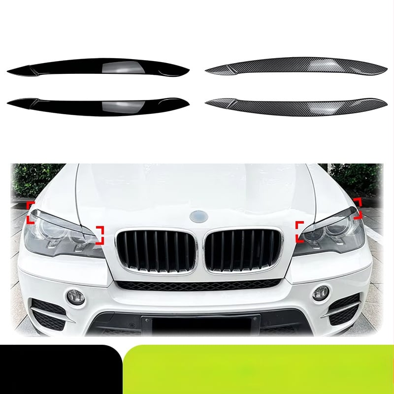 BMW X5 E70 (08-13) žibinto antakių lipdukas – ABS išorinis dekoras, modelis 05289L-YB, prekės ženklas Che Anchi