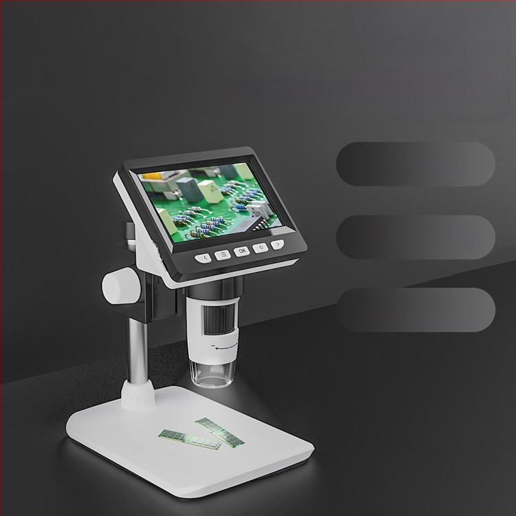 Skaitmeninis mikroskopas, 1000x didinimas, modelis 307C, skirtas pramoniniam testavimui ir įrankių priežiūrai