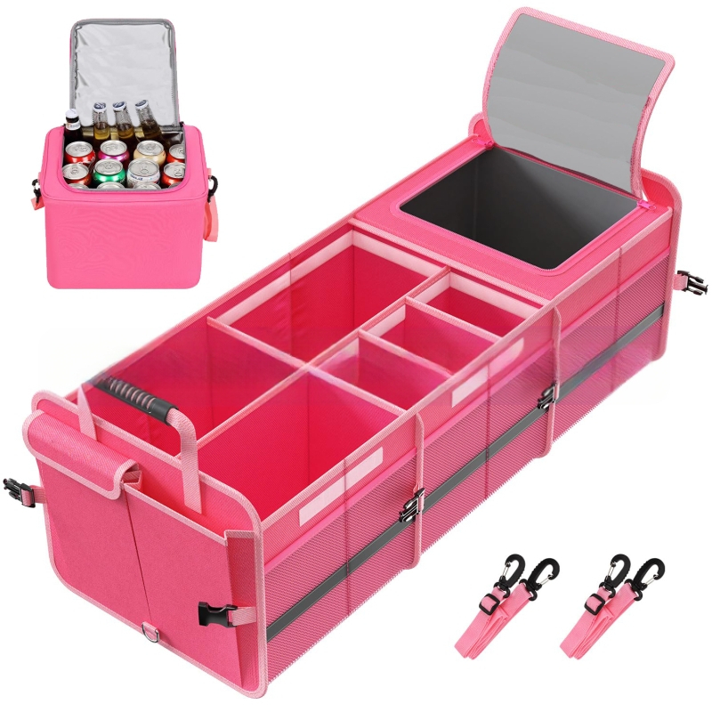 Automobilio saugojimo dėžė su izoliacija, atspari vandeniui, sulankstoma, su rankena ir ratukais