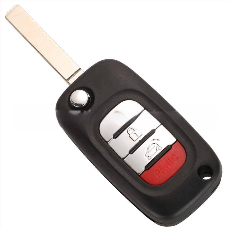 Mercedes-Benz Smart saliekamā atslēgas korpuss – saderīgs ar 3 pogām/4 pogām, plastmasas korpuss; atslēgas asmens materiāls: vara + plastmasa; svars 45 g