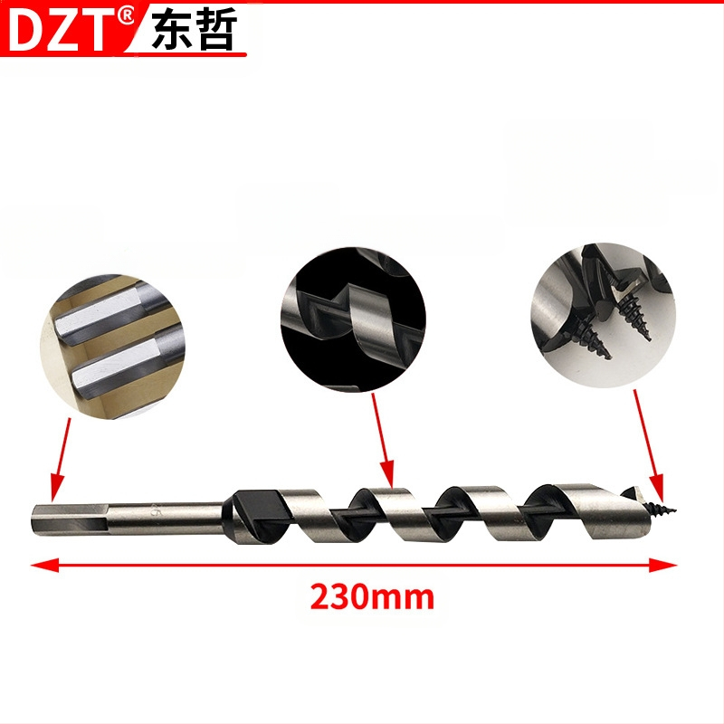 DZT/Dongzhe: 6-частен дърводелски набор свредла в дървена кутия, размери 6-20