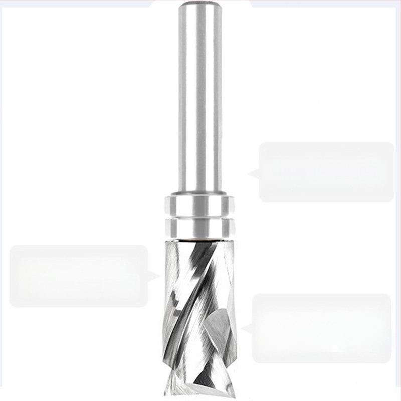 Dubultās spirāles profila frēze ar 8 rokturiem, integrētā sakausējuma kombinētā frēze koka apstrādei