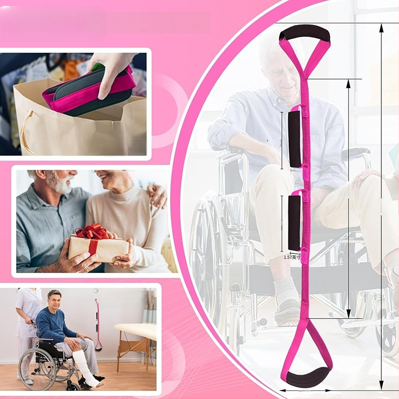 Ζώνη ανύψωσης ποδιού με επενδεδυμένη λαβή για αποκατάσταση, νάιλον κατασκευή, καθολική εφαρμογή, προστασία γάμπας