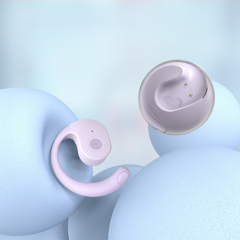 An shengye vezeték nélküli fül-akasztós headset, Bluetooth 5.4, IPX5 vízálló, 10 m hatótáv, 4-8 óra üzemidő, sztereó