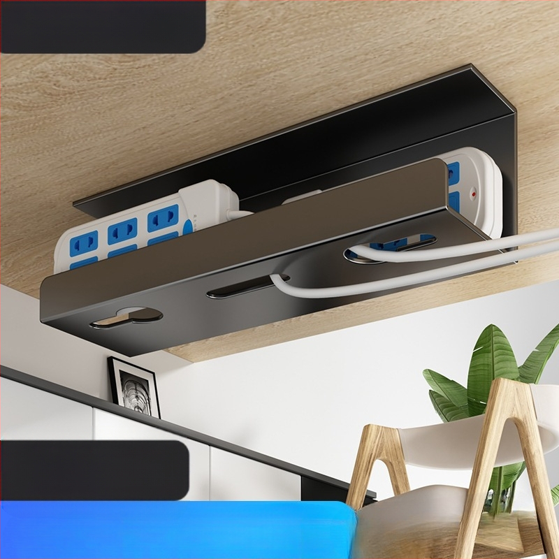 Gestionare cabluri sub birou – cutie-slot pentru cabluri, organizare fire, montaj fără găuri