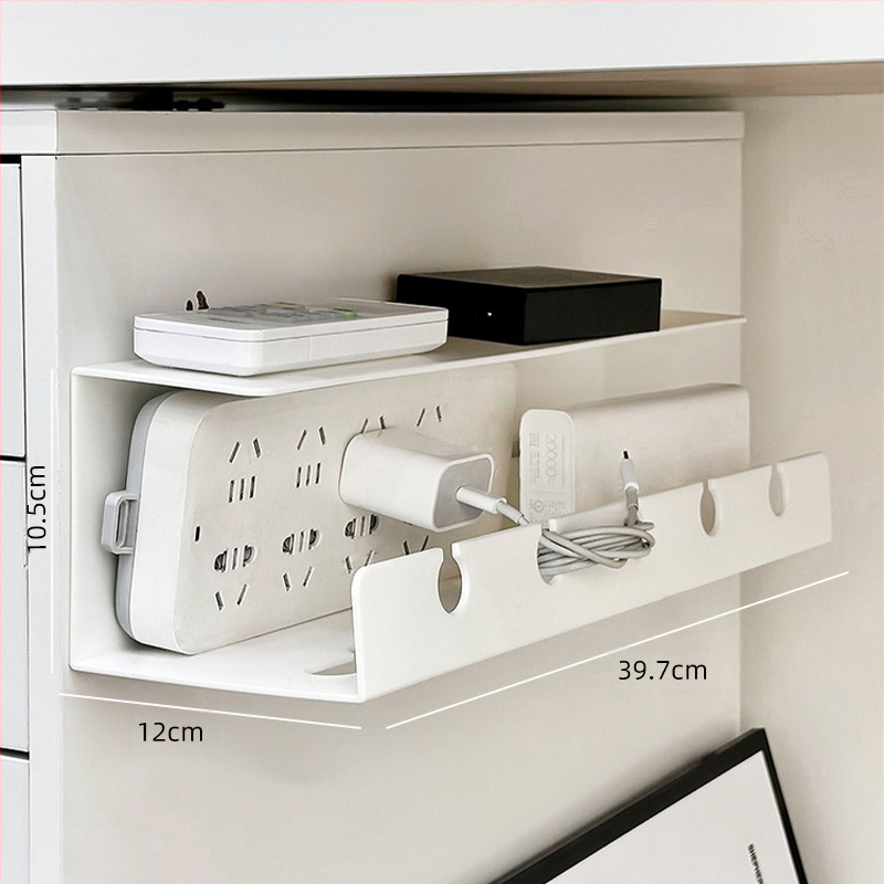 Gestionare cabluri sub birou – cutie-slot pentru cabluri, organizare fire, montaj fără găuri