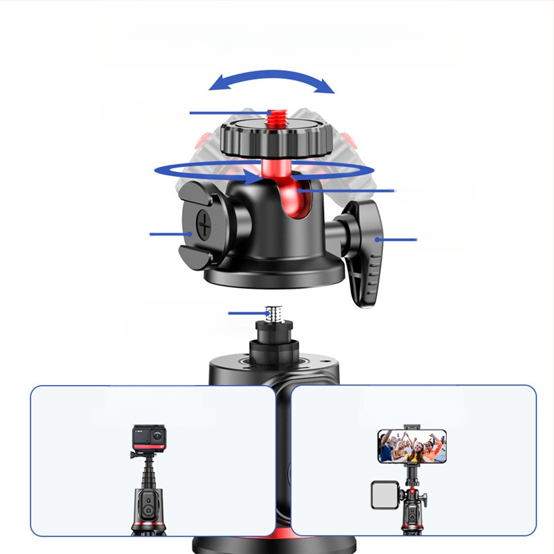 Three Eight C03: Октопод трипод за телефон и GoPro със Bluetooth дистанционно – пластмасов корпус