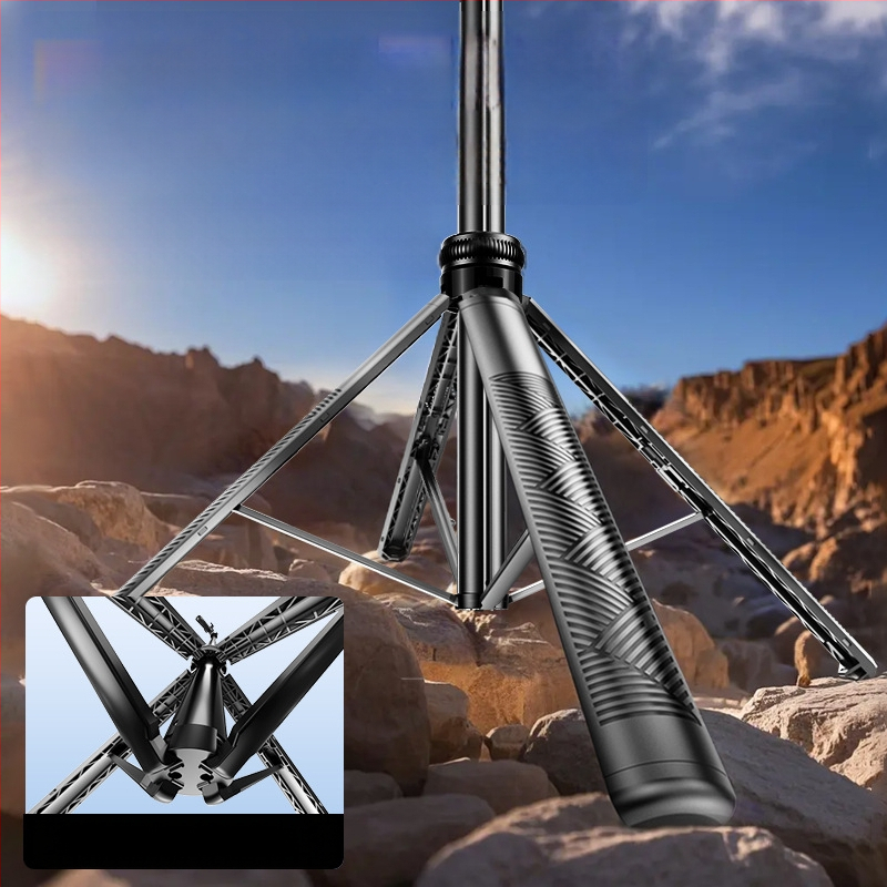 Rankinis stabilizatorius C16 — 360° panoraminis gimbal, veido sekimas, išmaniojo telefono laikiklis; ABS + aliuminio lydinys, Bluetooth, nuotolinis valdymas