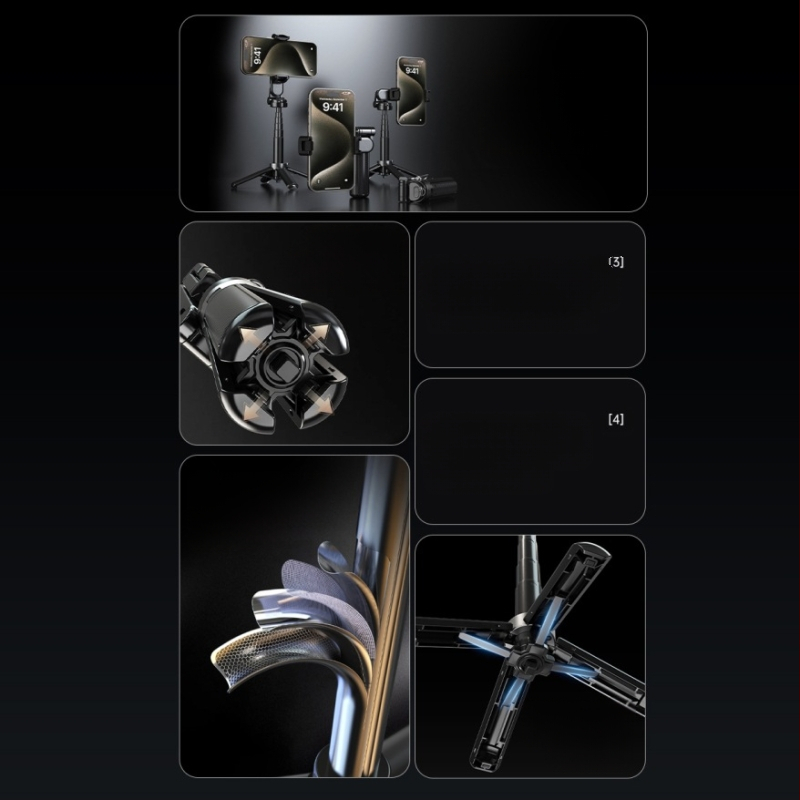 Алуминиев селфи стик трипод с Bluetooth и дистанционно управление – преносим държач за мобилен телефон за лайв стрийминг