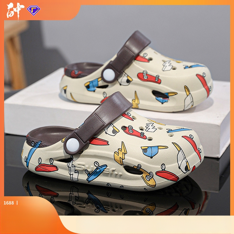 Vaikų EVA sandalai su uždaru priekine dalimi, neslidžiu padu, berniukams, 4–16 metų, vasara 2024