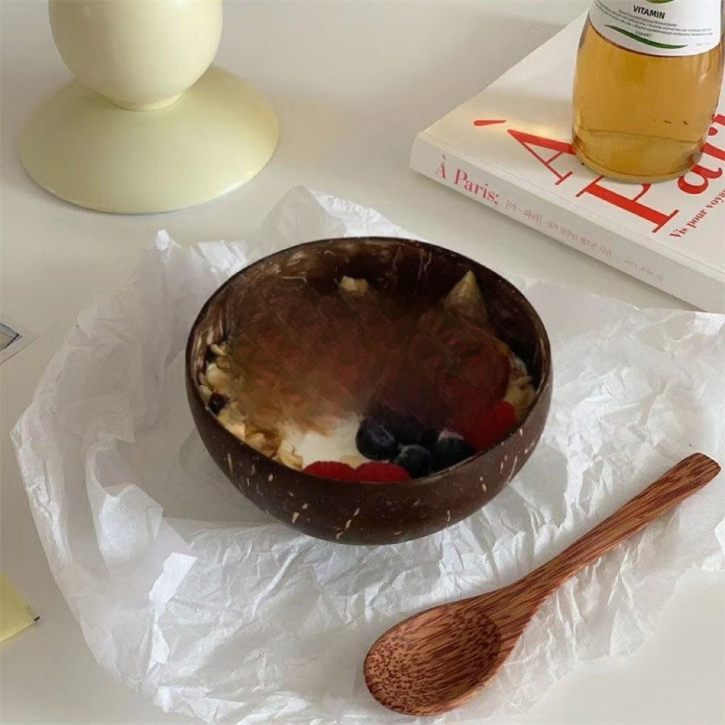 Strong Merchants rinkinys virtiniems kiaušiniams dubenėlius ir šaukštus, ovali forma, vienodo liejimo paviršius, minimalistinis stilius vaikams, naujos kinijos stiliaus