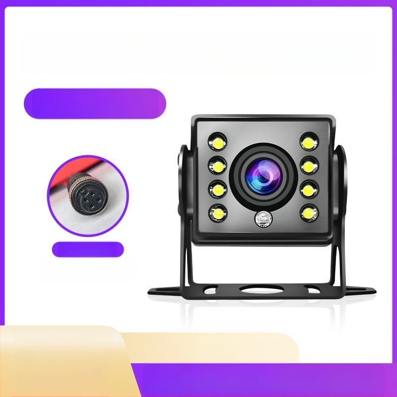 Cameră de mers înapoi pentru camion cu monitorizare în patru direcții - rezoluție 1920x1080, semnale video AHD/1080P și CVBS, unghi de vizualizare 170°, alimentare 12-24V, 8 LED