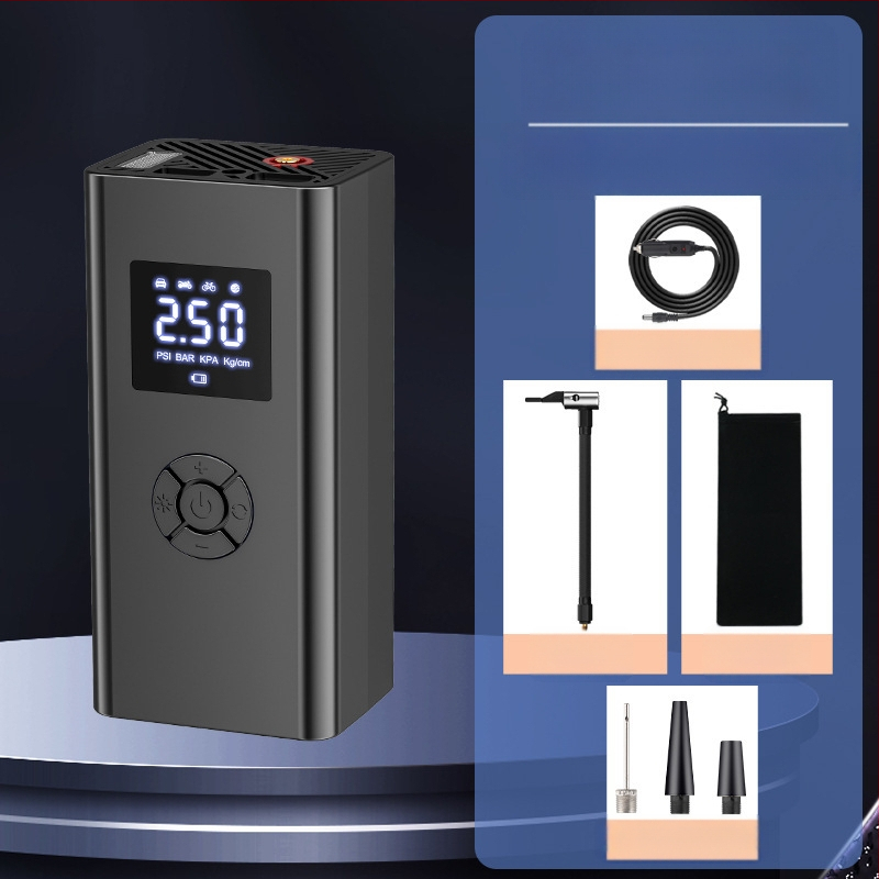 Automobilio oro įpurškimo siurblys su LED apšvietimu, 12V, 120W, 50 L/min, skaitmeninis ekranas