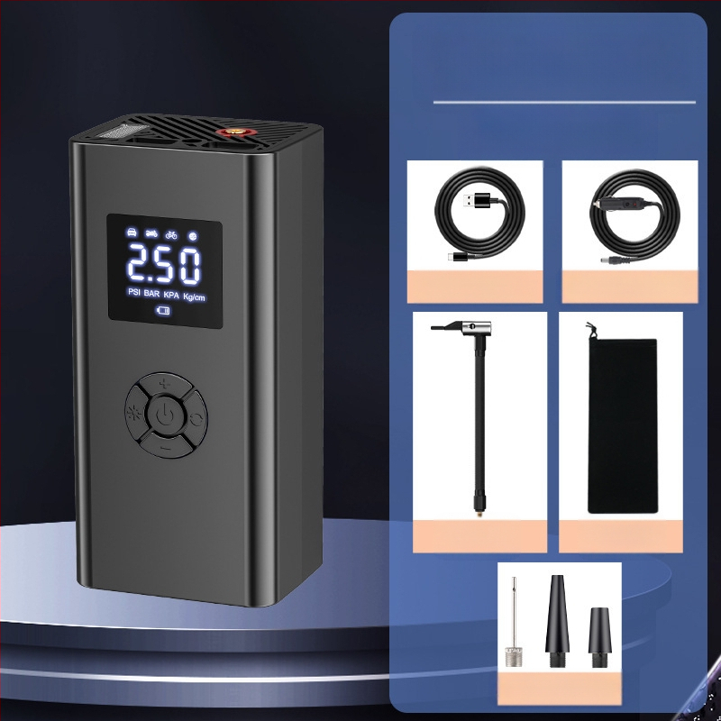 Automobilio oro įpurškimo siurblys su LED apšvietimu, 12V, 120W, 50 L/min, skaitmeninis ekranas