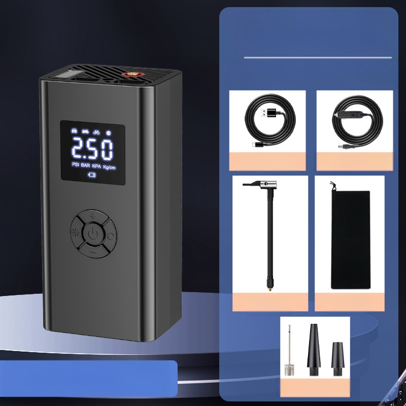 Automobilio oro įpurškimo siurblys su LED apšvietimu, 12V, 120W, 50 L/min, skaitmeninis ekranas