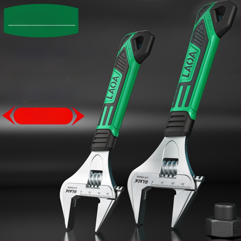 Old A reguliuojamas raktas – daugybinis įrankis voniai ir santechnikai, pramonės klasė, didelis atidarymas, iš chromo-vanadžio plieno, šilumos apdorojimas