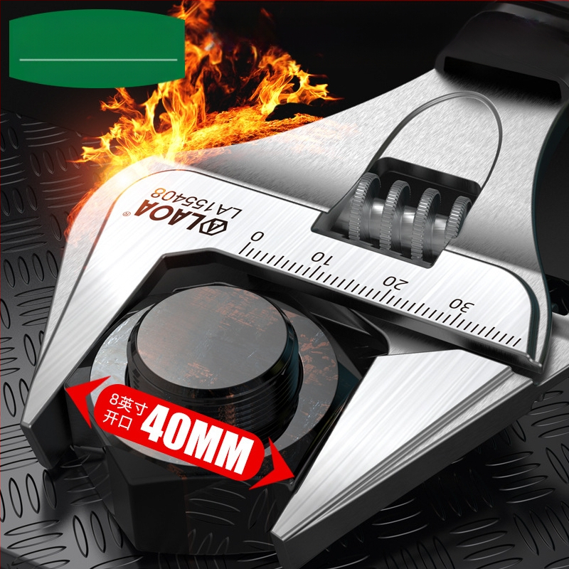 Old A reguliuojamas raktas – daugybinis įrankis voniai ir santechnikai, pramonės klasė, didelis atidarymas, iš chromo-vanadžio plieno, šilumos apdorojimas