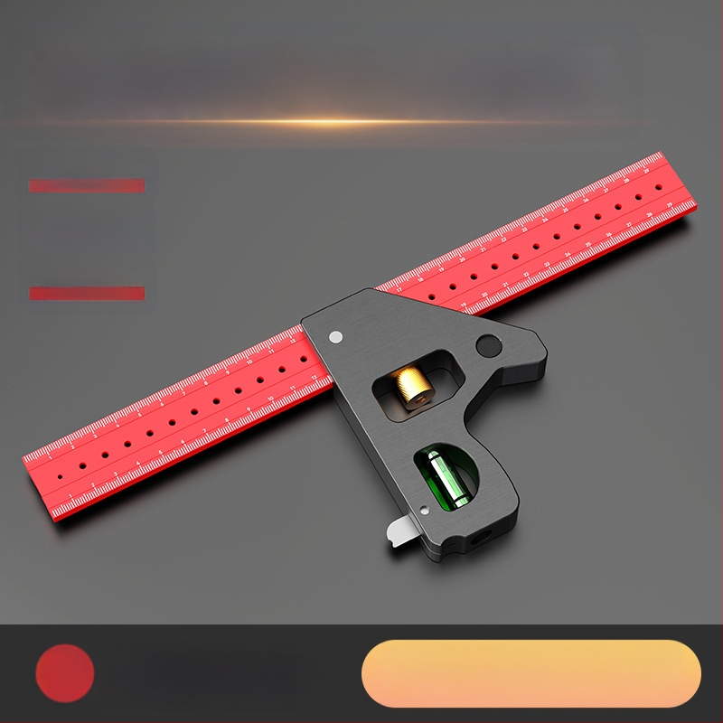 90 laipsnių medienos darbams liniuotė ir daugelio funkcijų kampinė liniuotė – storinta, aukštos tikslumo universali kombinuota kampinė liniuotė