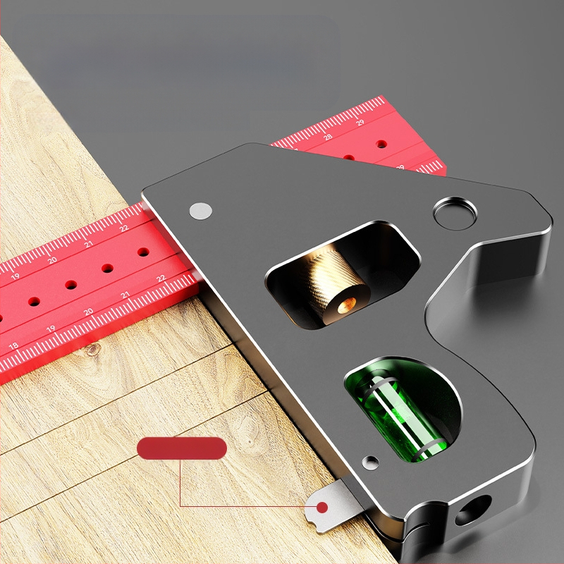 90 laipsnių medienos darbams liniuotė ir daugelio funkcijų kampinė liniuotė – storinta, aukštos tikslumo universali kombinuota kampinė liniuotė