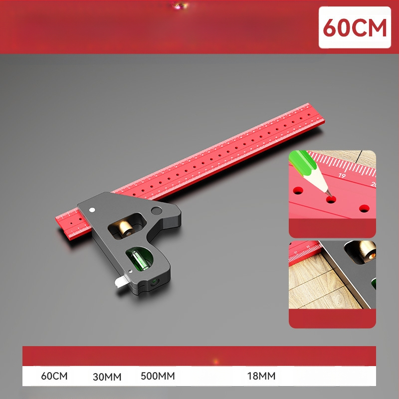 90 laipsnių medienos darbams liniuotė ir daugelio funkcijų kampinė liniuotė – storinta, aukštos tikslumo universali kombinuota kampinė liniuotė