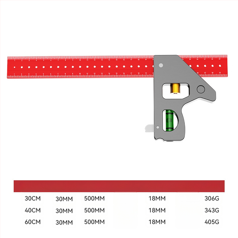 90 laipsnių medienos darbams liniuotė ir daugelio funkcijų kampinė liniuotė – storinta, aukštos tikslumo universali kombinuota kampinė liniuotė