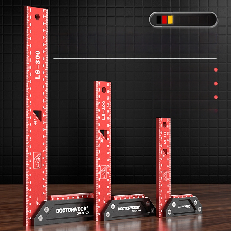 Kõrge täpsusega paksenenud laia istmega 90-kraadine alumiiniumist ruut