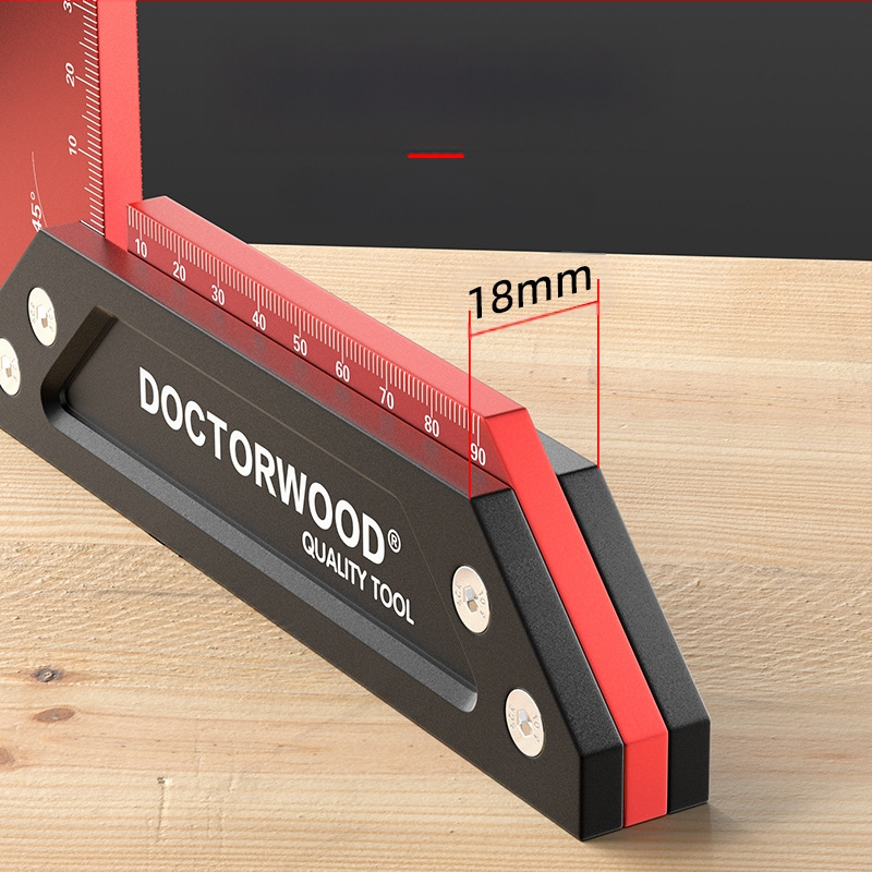 Kõrge täpsusega paksenenud laia istmega 90-kraadine alumiiniumist ruut