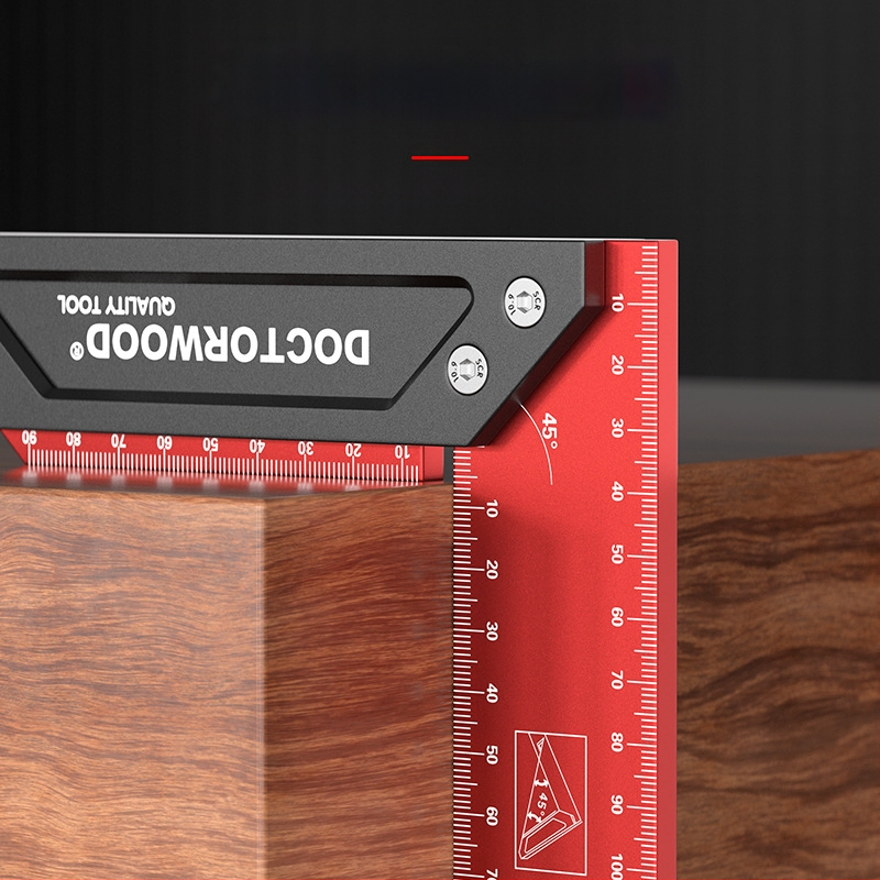 Kõrge täpsusega paksenenud laia istmega 90-kraadine alumiiniumist ruut