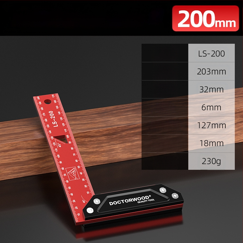 Kõrge täpsusega paksenenud laia istmega 90-kraadine alumiiniumist ruut