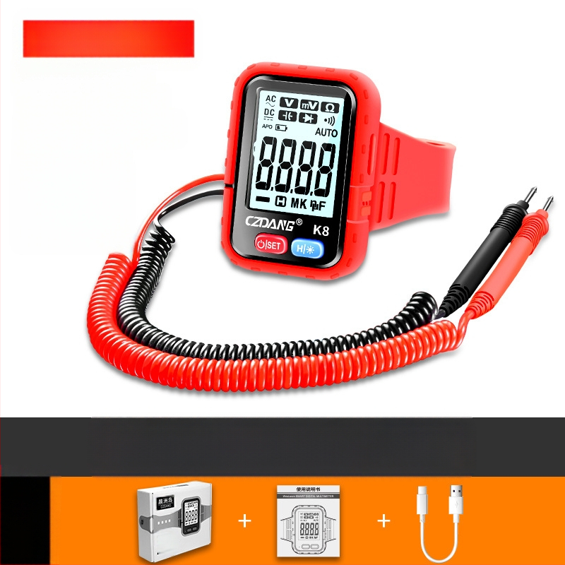 Skaitmeninis multimetras su aukšto tikslumo, daugiafunkcis, su apšviesta riešo juosta