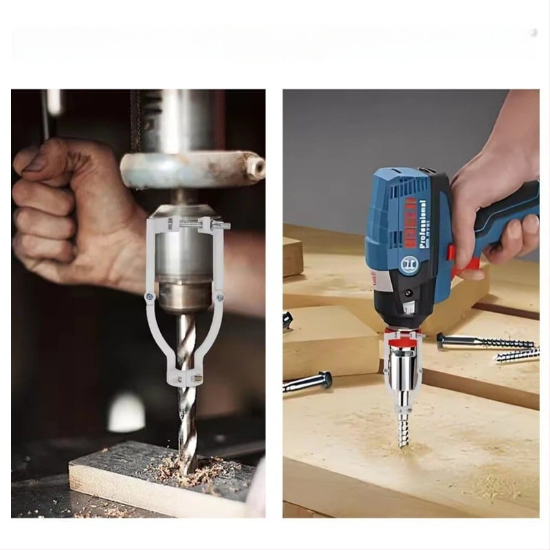 Stabilus kvaršto skylės grąžto laikiklis rankiniams ir staliniams grąžtams, konvertuojamas į rankinį grąžtą