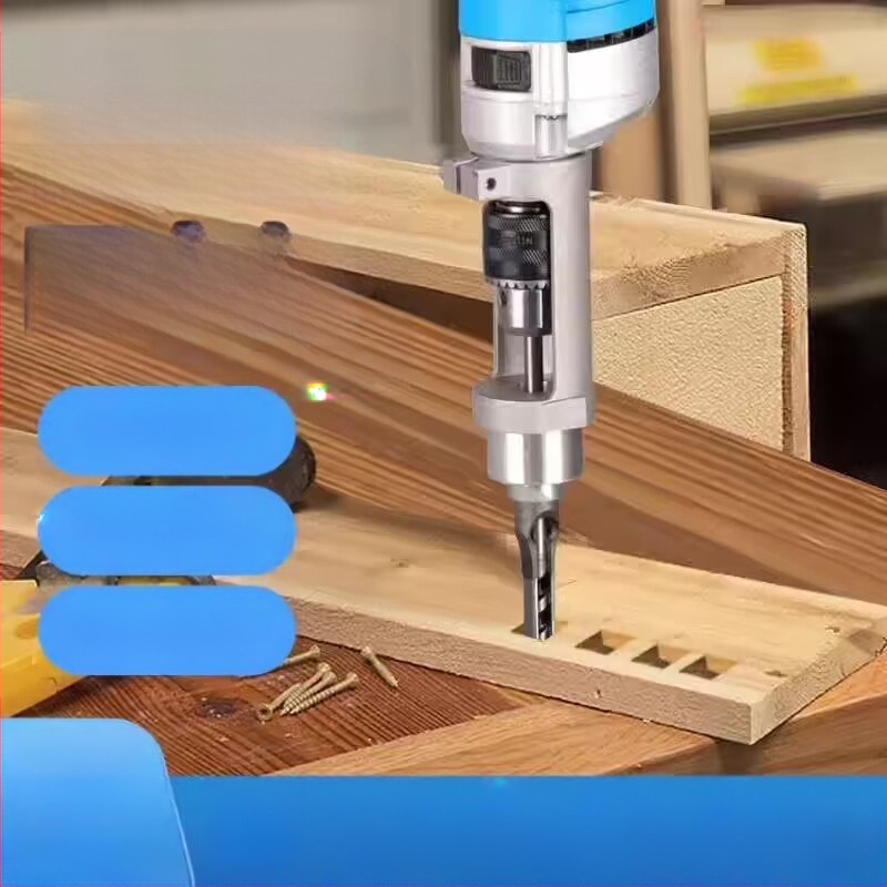 Stabilus kvaršto skylės grąžto laikiklis rankiniams ir staliniams grąžtams, konvertuojamas į rankinį grąžtą